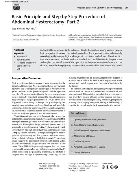 abdominal hysterectomy in chesterfield|Basic Principle and Step.